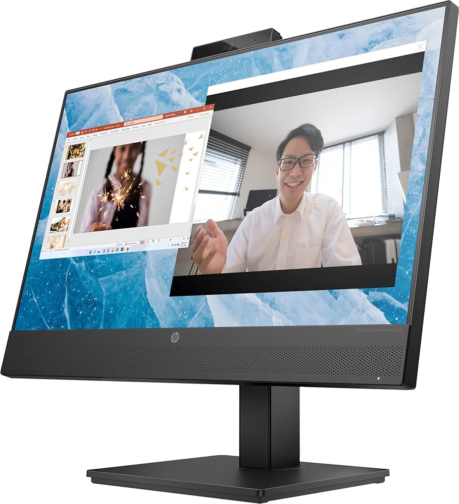 HP M24m 23.8" FHD Conferencing Monitor, Integrated Webcam, Integrated Speakers, Height Adjustable- 678U5AA