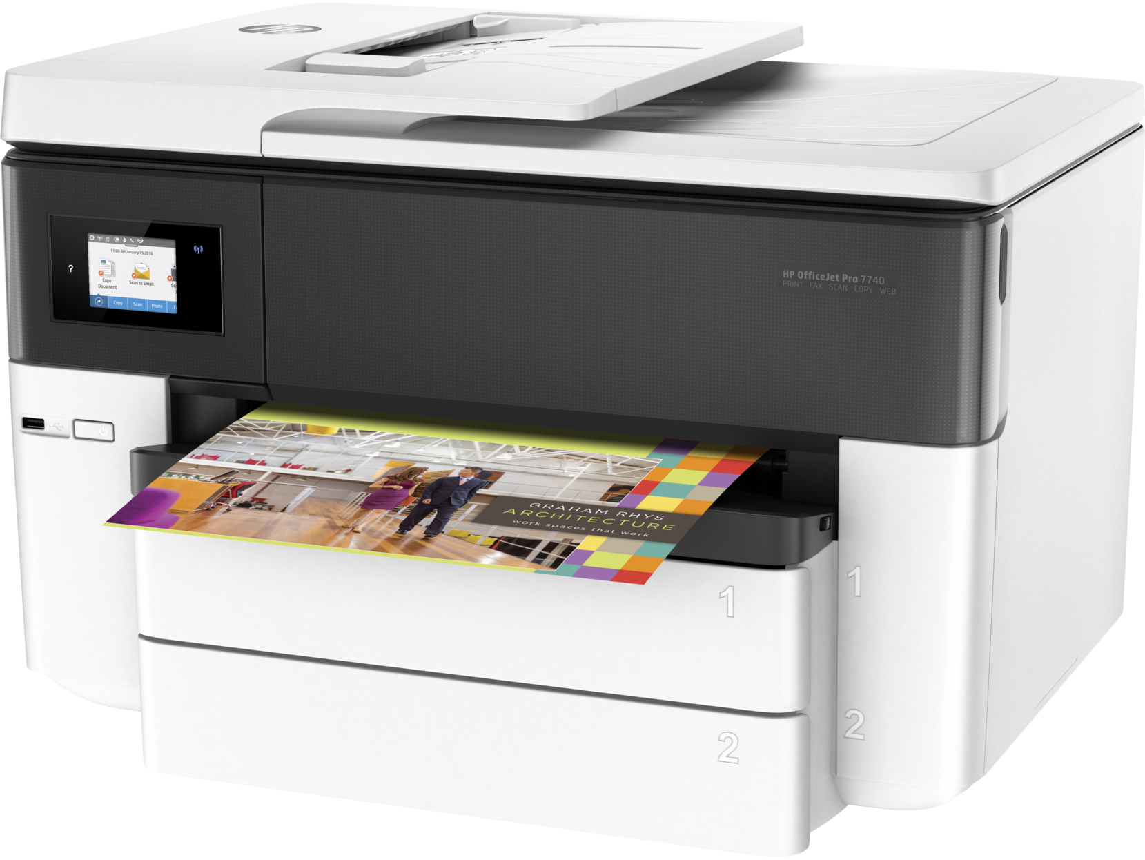 HP OfficeJet Pro 7740 Wide Format All-in-One Printer