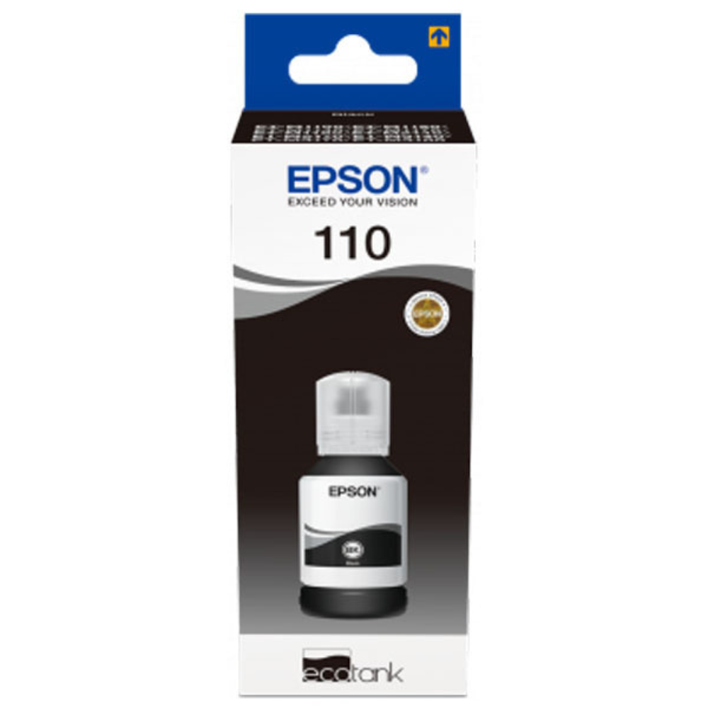 INK CART EPSON 110 Black Ink for Eco Tank M3170 , M2120 ,M1120,  M3140, M1180, M1100,  M2170, M1170,M3180 ,M 2140,  M1140 - 120 ml - C13T03P14A