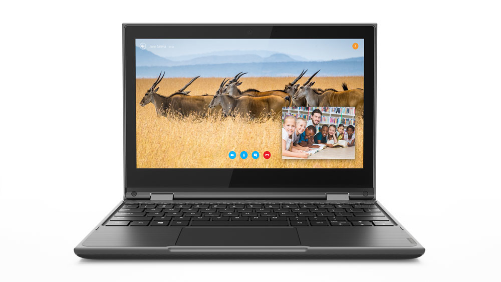 Lenovo 300e X360 Intel® Celeron® N N4120 Hybrid (2-in-1) 29.5 cm (11.6") Touchscreen HD 4 GB LPDDR4-SDRAM 128 GB SSD Wi-Fi 5 (802.11ac) Windows 10 Pro, Refurbished