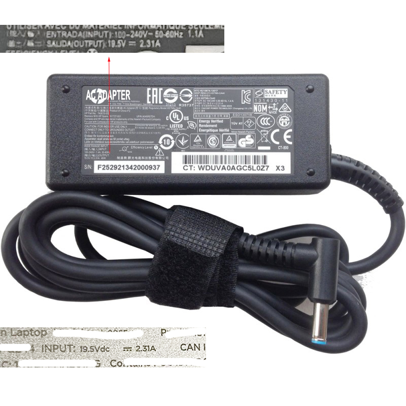 AC adapter charger for HP Notebook 15-da0007ds 15-da0007ca