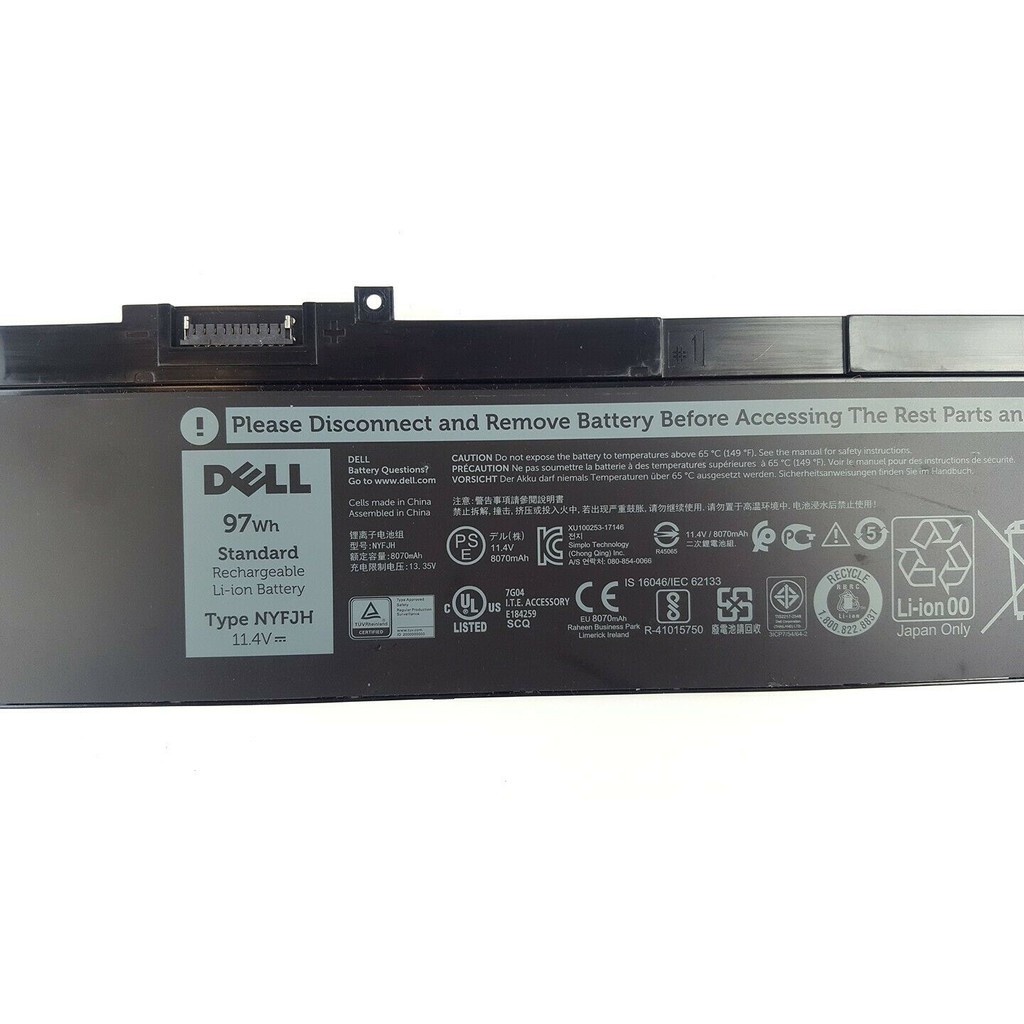 Original 97Wh Dell Precision 7540 7530 battery