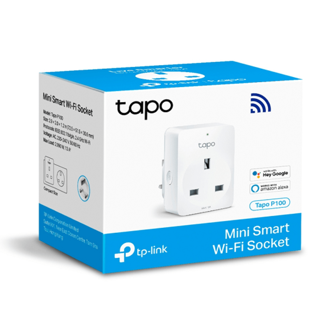 TP-Link Tapo P100 Mini Smart Wi-Fi Socket Outlet- TL-TAPO P100-1