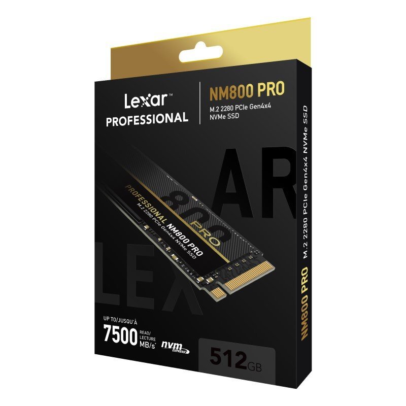 LEXAR LNM800 PRO internal SSD M.2 PCIe Gen 4*4 NVMe 2280 – 512GB – LNM800P512G-RNNNG