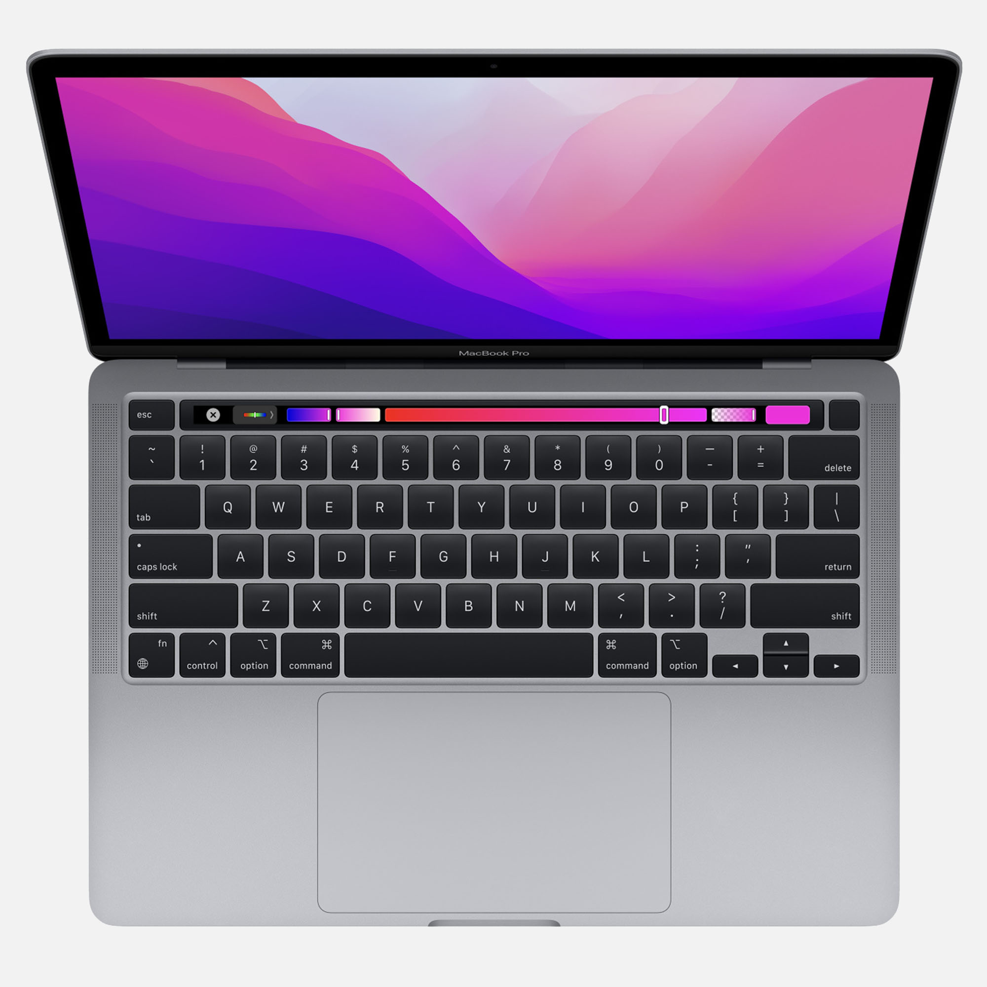 Apple Macbook Pro M1 8 core CPU - 8 core GPU, 8GB unified RAM, 256GB SSD, MacOS Big Sur 11.0, 13.3", WQXGA Retina Resolution (2560 x 1600), Touch bar, No ODD, 720P HD Camera, Backlit Keyboard- MYD82LL/A