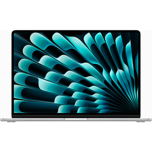 Apple Macbook Air M2 chip 8 core CPU - 10 core GPU, 8GB RAM, 256GB SSD, MacOS Monterey 12, 15.3”, Retina Display (2560 x 1664), Silver, 1080P FHD camera, Fingerprint reader, Backlit keyboard- MQKR3LL/A