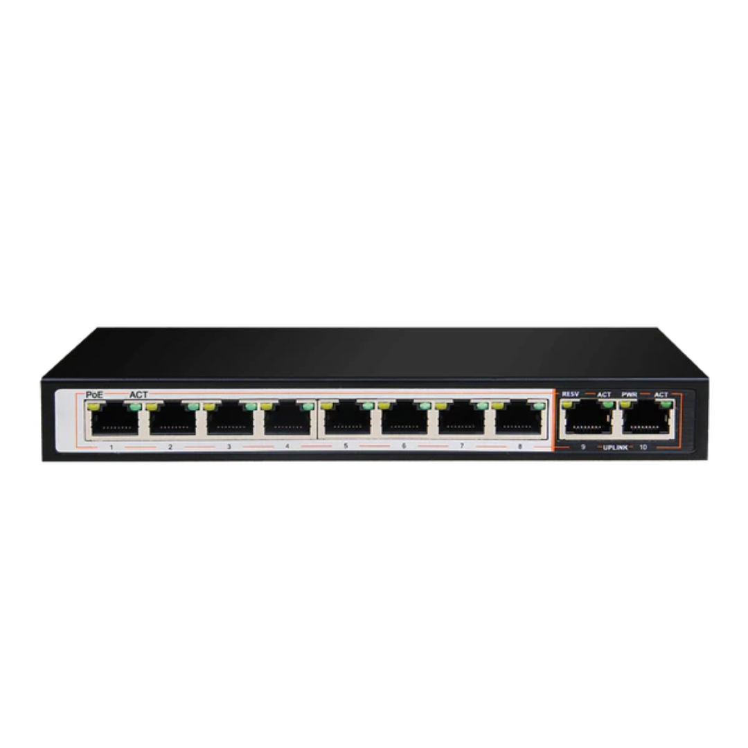 D-Link 8GE PoE+ 2GE Uplink 250m PoE Switch – DGS-F1010P