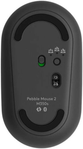 Logitech Pebble M350s Slim and Silent Bluetooth Mouse - Tonal Graphite - 910-007015