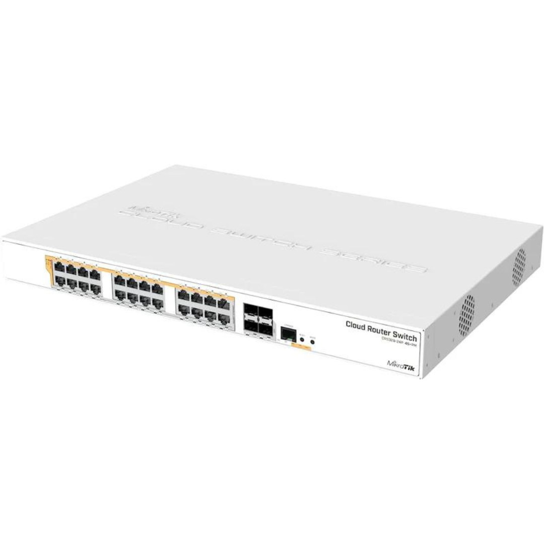 MikroTik (CRS328-24P-4S+RM) 24 Port Gigabit Ethernet Router/Switch- CRS328-24P-4S+RM