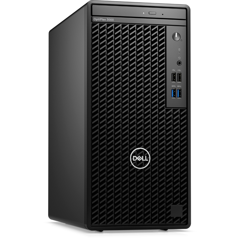 Dell OptiPlex 3000 Tower, Intel Core i5 12500, 4GB DDR4 3200, 256GB PCIe NVMe M.2 SSD, Ubuntu, DVD±RW, Wired Keyboard and Mouse, Black, 1 Year Warranty, No Monitor- N015O3000MTAC_EM