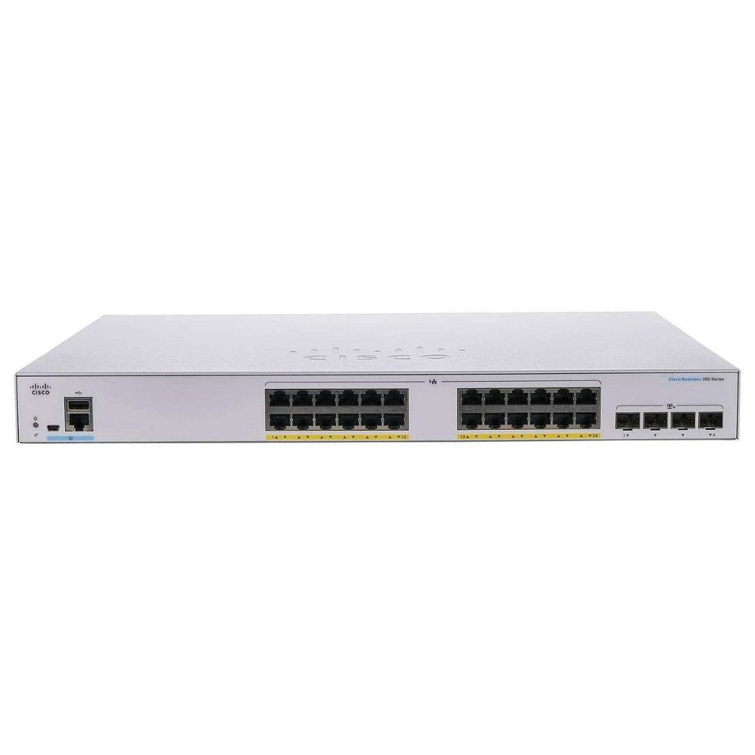 CISCO Business CBS350-24P-4G-UK-1 24-PORT GIGABIT POE Switch managed with 4 SFP- CBS350-24P-4G-UK